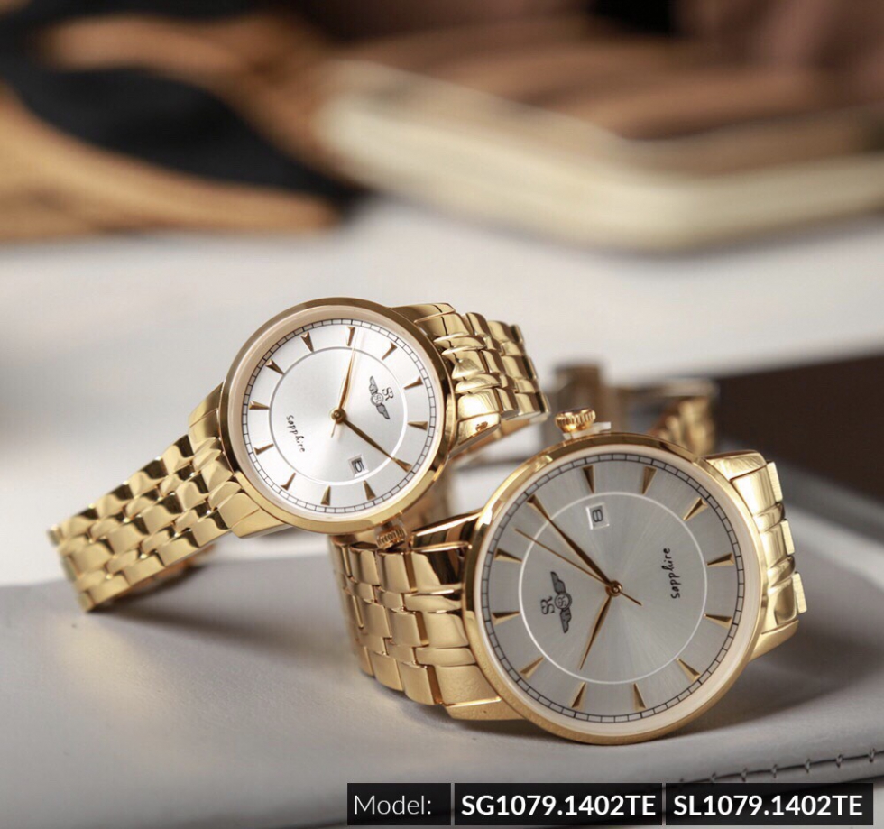 Vẻ sang trọng của cặp đồng hồ đôi SRwatch SG.SL1079.1402TE